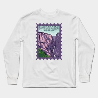Black Canyon of the Gunnison National Park Stamp Long Sleeve T-Shirt